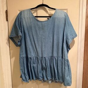 Women's Blue Denim Top